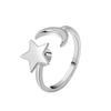 Star Rotation Ring, Female Opening Rings, Adjustable Star-moon Finger Ring