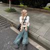 Summer Cotton Short-sleeved T-shirt Oversize Letter Print Couple Heavy Loose Top T-shirt Ins Tide
