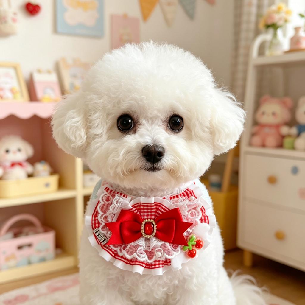 Lace Bow Pet Collar Scarf Bib Ornament for Cats Small & Medium‑Sized Dogs such as Teddy