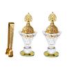 Arabic Incense Burner Glass Desktop Incense Holder with Lid Hollow