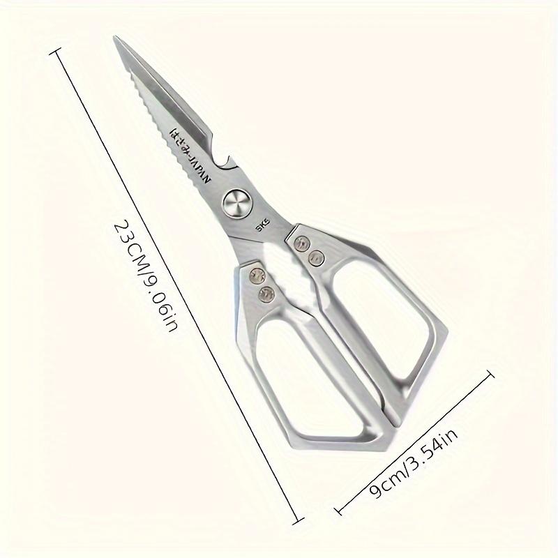 1pc, Stainless Steel Kitchen Scissors, Chicken Bone Scissors, Industrial Scissors, Multi-Functional Outdoor Meat Scissors