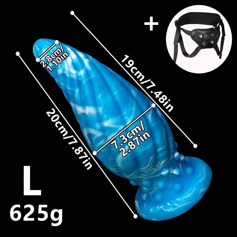 XXL Wearable Silicone Butt Plug, Realistic Soft Large Plug with Strap-On Design, Flexible Comfort Fit for Couples, Multiple Sizes