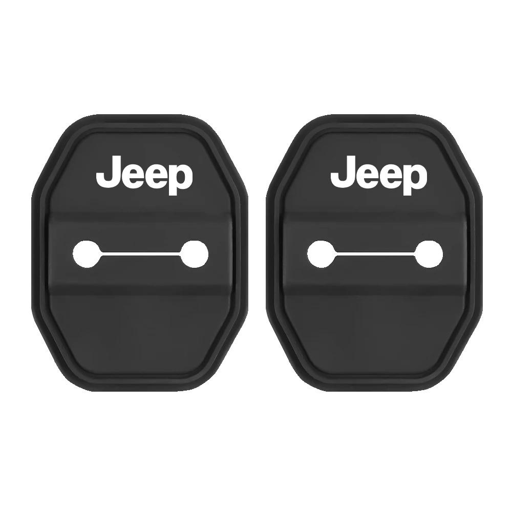 For Jeep 2/4Pcs Silicone Car Door Lock Buckle Car Door Latch Mute Damping Cushion For Jeep Renegade Cherokee Commander Patrio