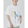 Men's Black T-Shirt With Fire And Ice Horse Graphic Design For Casual Wear