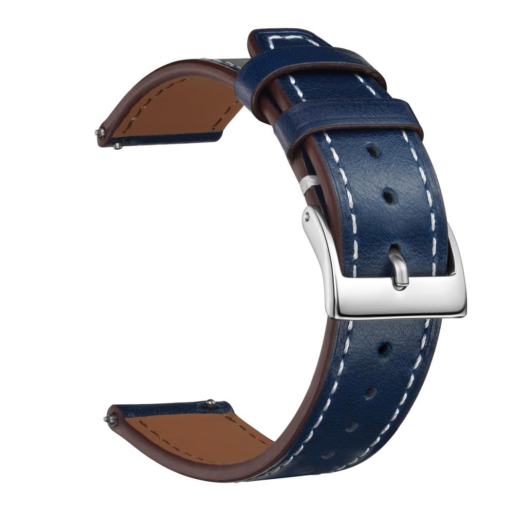 High-End First-Layer Leather Strap, Suitable For 20Mm22Mm Unisex Multi-Color Square Tail Leather Watch Strap Chain