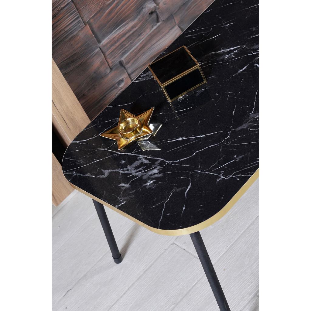 Coffee Table Black Metal Leg Kr Gold Bendir