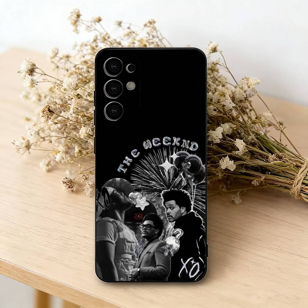 The W-weeknd D-design Phone Case Black Silicone Soft For Samsung S25,S24,S21,S22,S23,S30,Ultra,S20,Plus,Fe,Lite