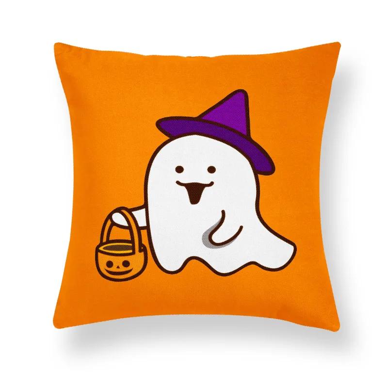 Eaby Cartoon Pillow Halloween Ghost Festival Pillow Cover Sofa Pillow Cushion Home Decoration