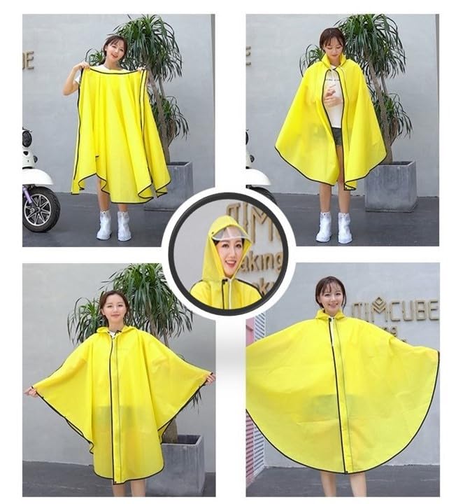 Chaiclo Lightweight Waterproof Compact Pullover Outdoor Raincoat for and Simple One Size Fits Most Light Poncho-Style Raincoat, Raincoat, Cycling,