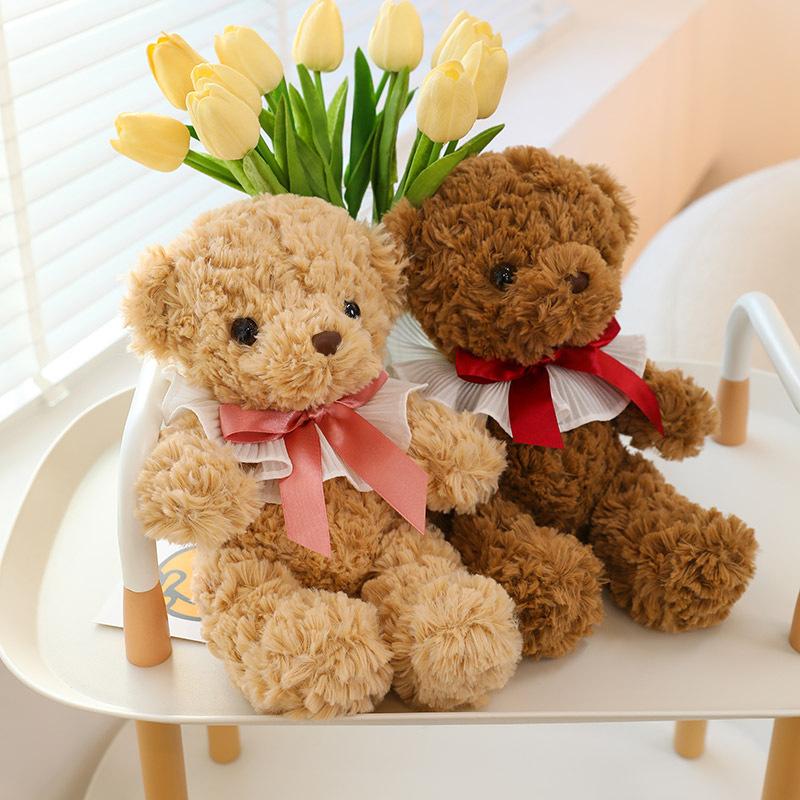 Monica Bear Plush Toy Bow Tie Teddy Bear Doll Pillow Children's Holiday Gift Grab Machine Doll