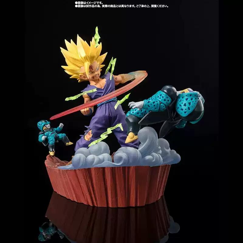 Original SHF Super Saiyan 2 Son Gohan Action Anime Figures Model Toy Gift for Kids Desk Decoration
