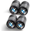 4 Pcs Black Metal Car Wheel Tire Valve Stem Cover For BMW,Auto Valve Stem Caps