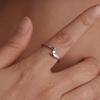 Silver universal ring in the shape of waves, silver 925