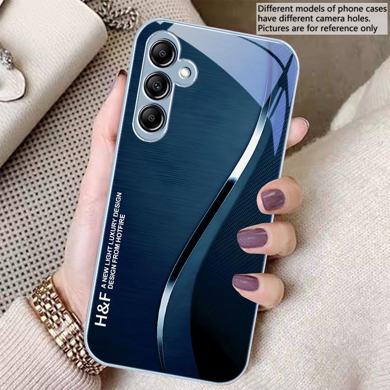 

Green gradient silk For Samsung A 20 30 22 23 24 25 26 31 32 33 34 35 42 50 51 52 53 54 55 56 70 71 72 73 5G glass phone case Galaxy A22 5G