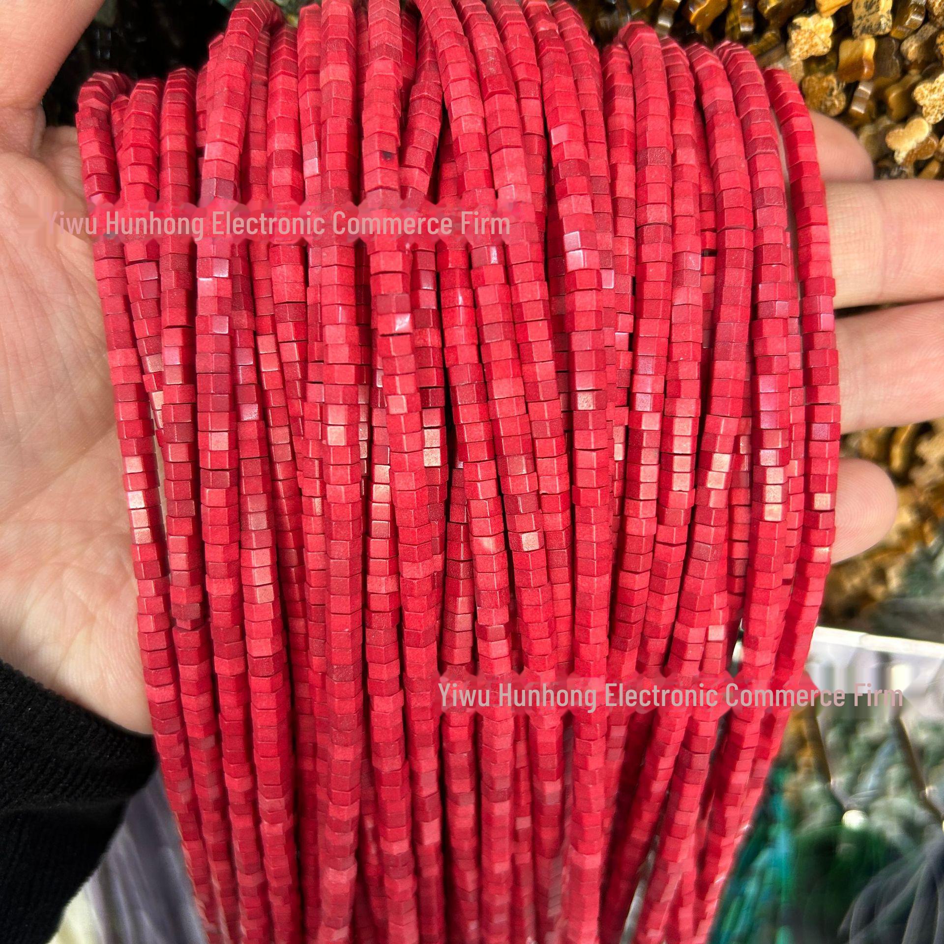 

Шестиугольные бусины из натурального камня 4x4 мм для самодельных украшений - ручная работа для браслетов и ожерелий Approximately 90 pieces