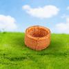 Mini Faux Woven Basket Tray for DIY Craft Decoration