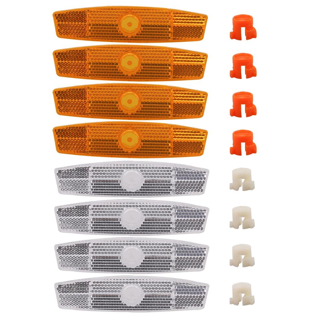 8Pcs Waterproof Bicycle Safety Warning Reflector Replacement Bike Wheel Spoke Reflectors for Mountain and Road Bikes