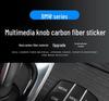 Kohlefaser Multimedia-Knopfaufkleber für BMW 1er- bis 7er-Reihe X3-X7