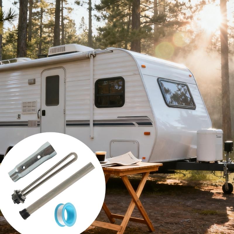 Campers Water Heater Heating Element Replacement 520900 520789 for Select Models Includes Anode Rod and Sleeve