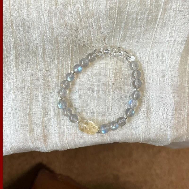 Vintage Pink Brown Beaded Bracelet Unique Stylish Jewelry Gift For Women Friendship Bracelets