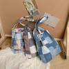 Lightweight versatile canvas women's bag, tote bag women's large-capacity student leisure bag denim shoulder bag