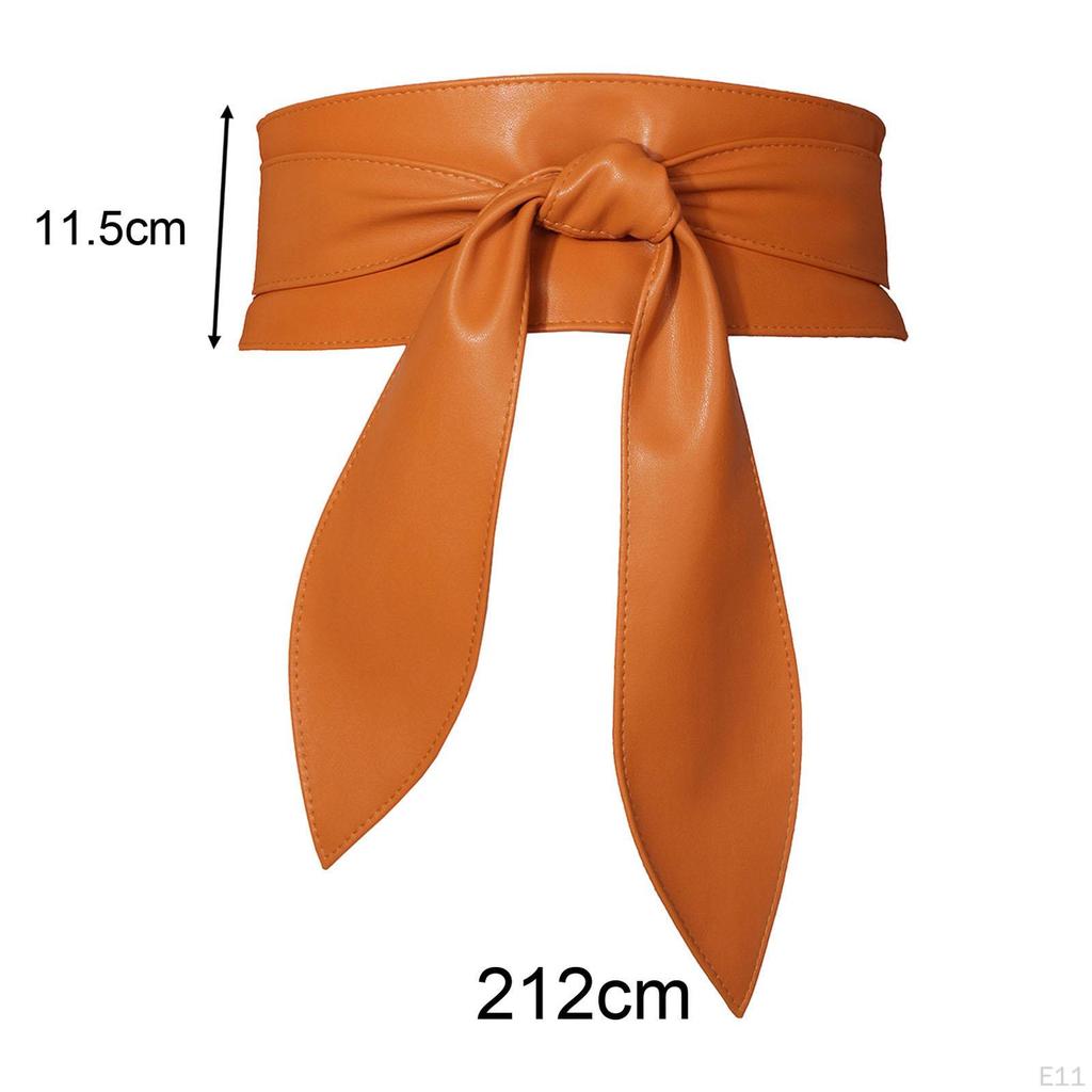 Stylish Wide Belt with Self-Tie Closure for Women's Fashion