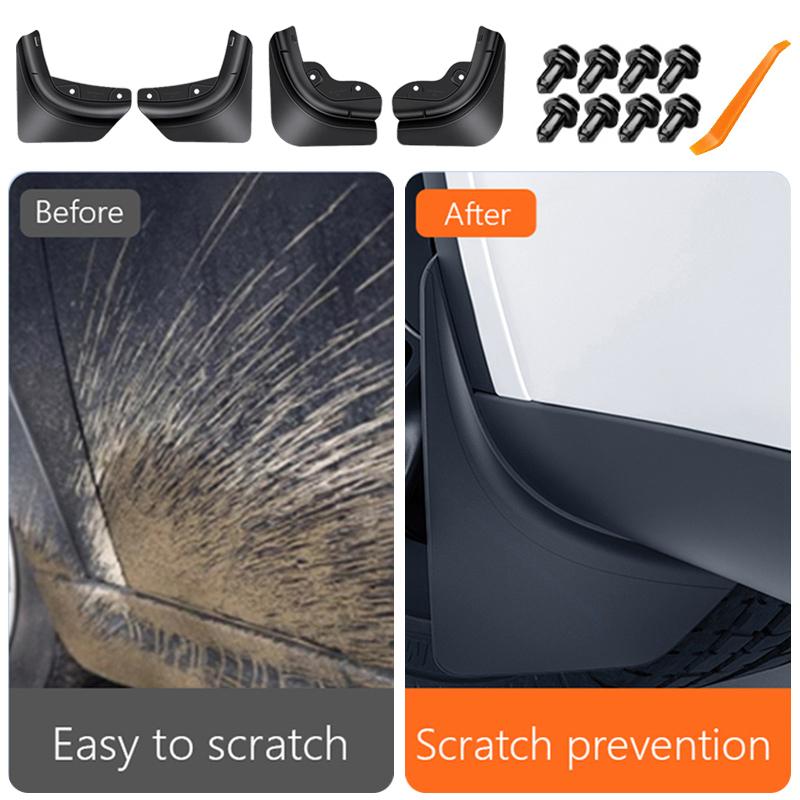 For Tesla Model Y Juniper 2025-2026 Accessories Mudguards 4Pcs/set Mud Flaps Guard Fender for Tesla Model Y Juniper 2026