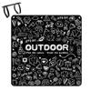 Black and White Grid Thickened Picnic Mat