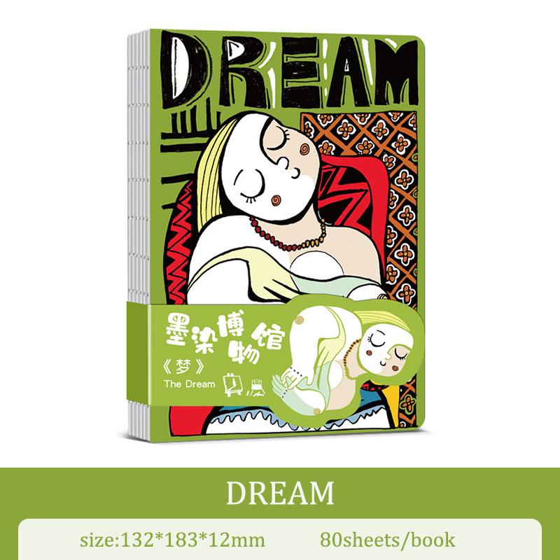 

Cute A5 Notebook Museum Series Great Artists Bare Manual Diary,Ins Style Literary Diary,Commemorative Blank Inner Pages CS-077 A5 13.2x18.3cm