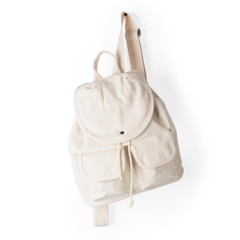 New Japanese and Korean Backpack for Women, Versatile Commuting Canvas Bag, Niche Design, Simple Student, Large Capacity Backpack, Backpack