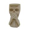 Halloween Skull Flower Pot No See Speak Hear Creepy Skull