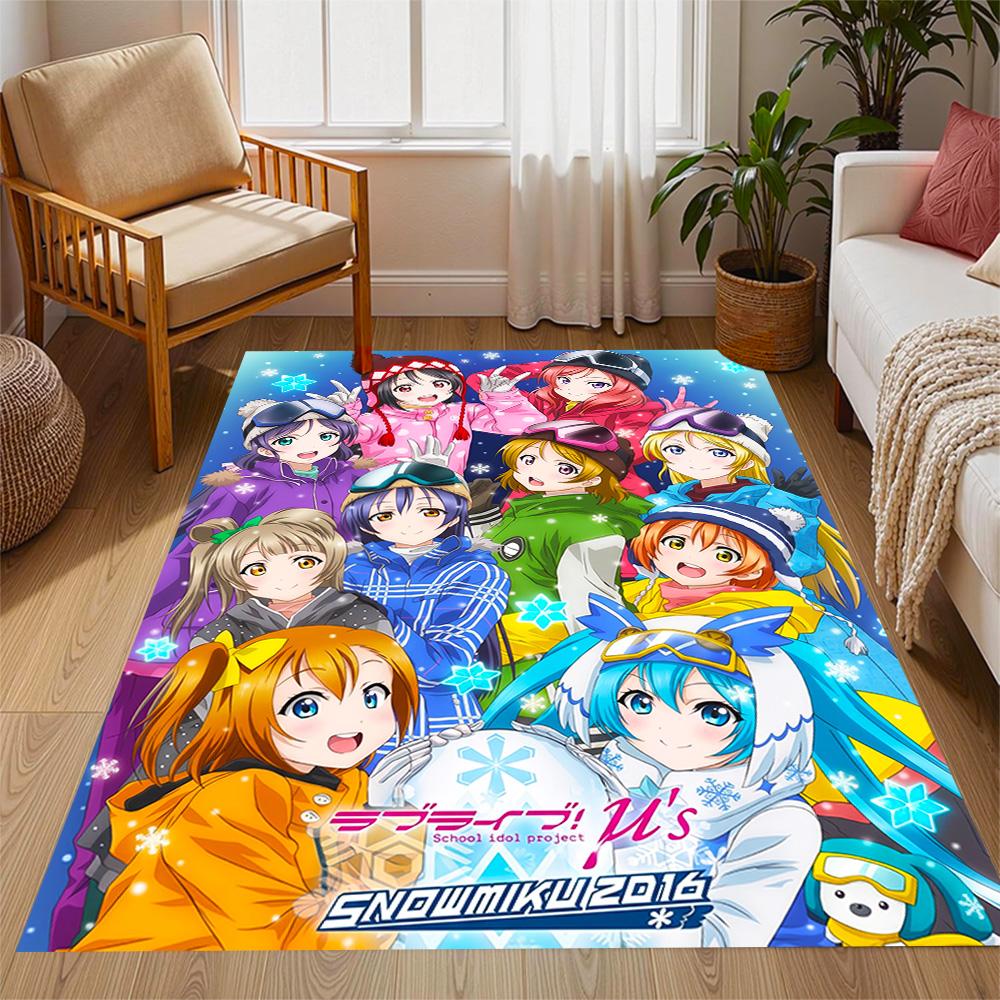 Girl Power Celebration Floor Mat Suitable for Outdoor Dining Room Kitchen Playrooms Anti-slip Rug Anime Office Decor Gift for Festivals