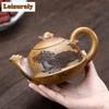 430ml Yixing Purple Clay Teapot Handmade Dragon Turtle Pot Raw Ore Hyperthermy Section Mud Tea Soaking Kettle Zisha Tea Set Gift