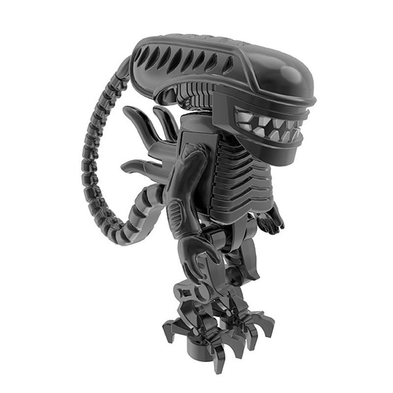 Horror Movie The Ellen Ripley Invisible Predator Alien Model Building Blocks Enlighten Action Figure Bricks Toys For Children