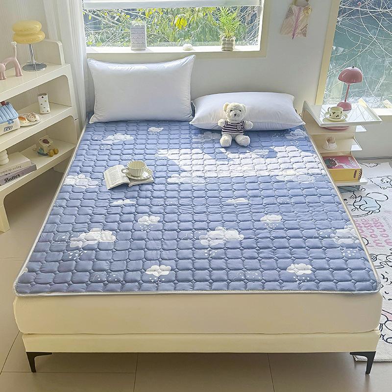 Breathable Mattress,Soft Cushion with Elastic Straps,Dormitory Tatami,Quilted Cotton Bed Sheet,Bedroom Mattress,Protective Pad,Anti Slip Bed Pad