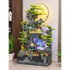 Large Feng Shui Rockery Water Fountain with Wheel for Living Room and Villa Décor