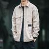 Men's Waffle-weave Japanese Retro Shirt, Youth Spring and Autumn Oversized Long-sleeved Loose-fitting Casual Workwear Jacket