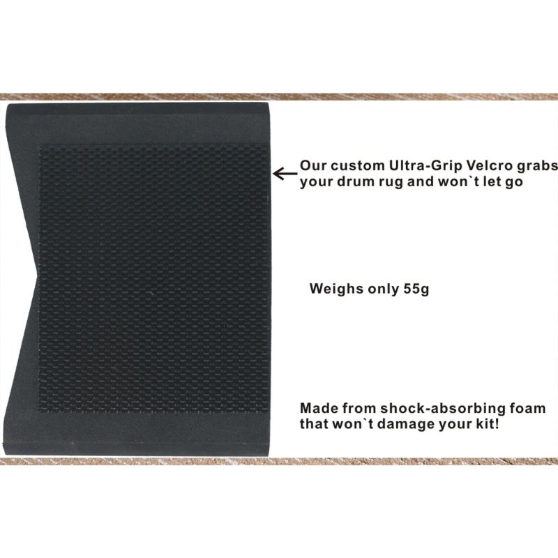 2 Stück Doppel-Kick-Pedalblock Rutschfester Trommelblock Vollständige Rutschverhinderung Trommelpedal-Ankersystem Trommelzubehör