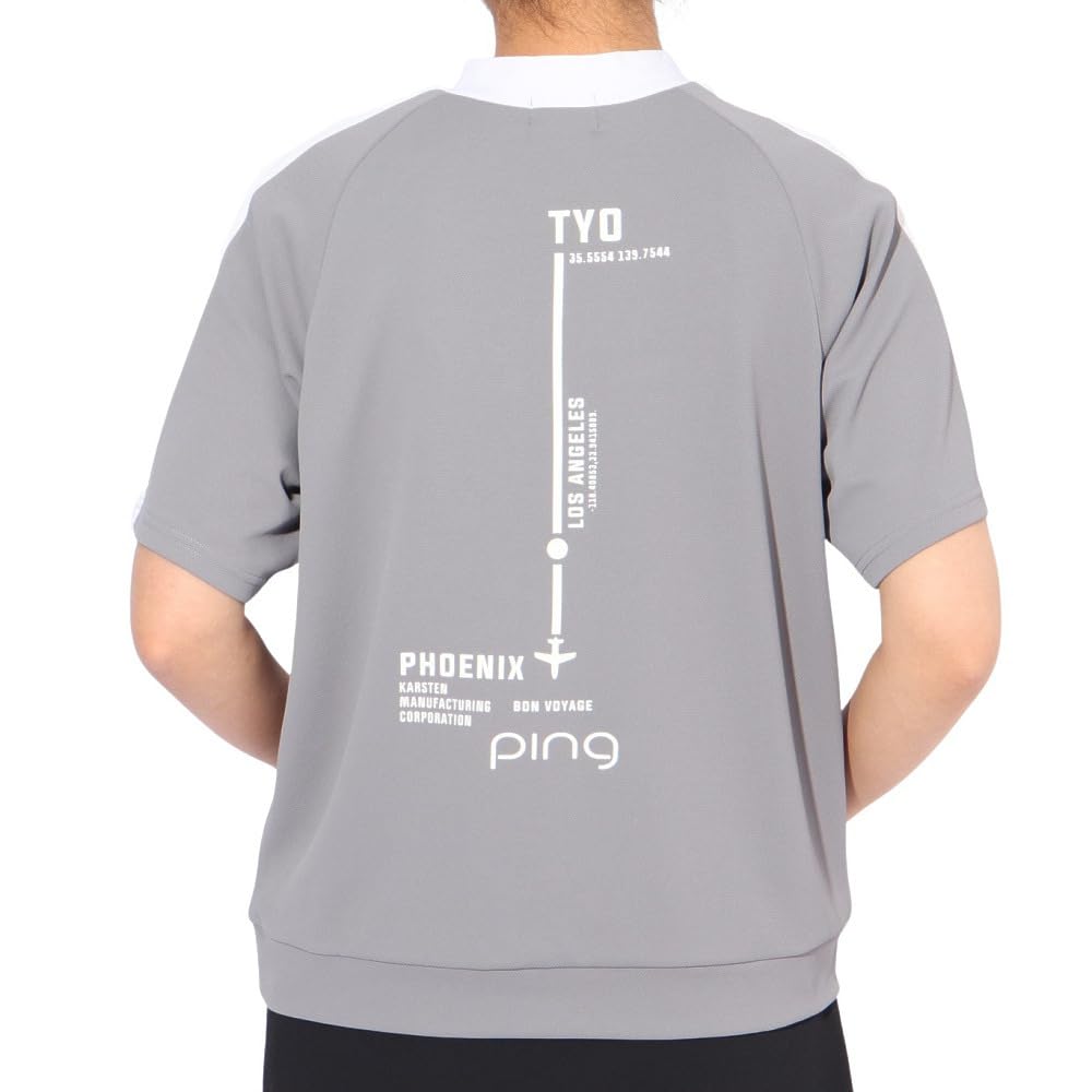 Ping Apparel Short Sleeve High Neck Shirt Golf Undershirt Size S Women's (Brand Logo) / / 622-5167304 020_Gray,
