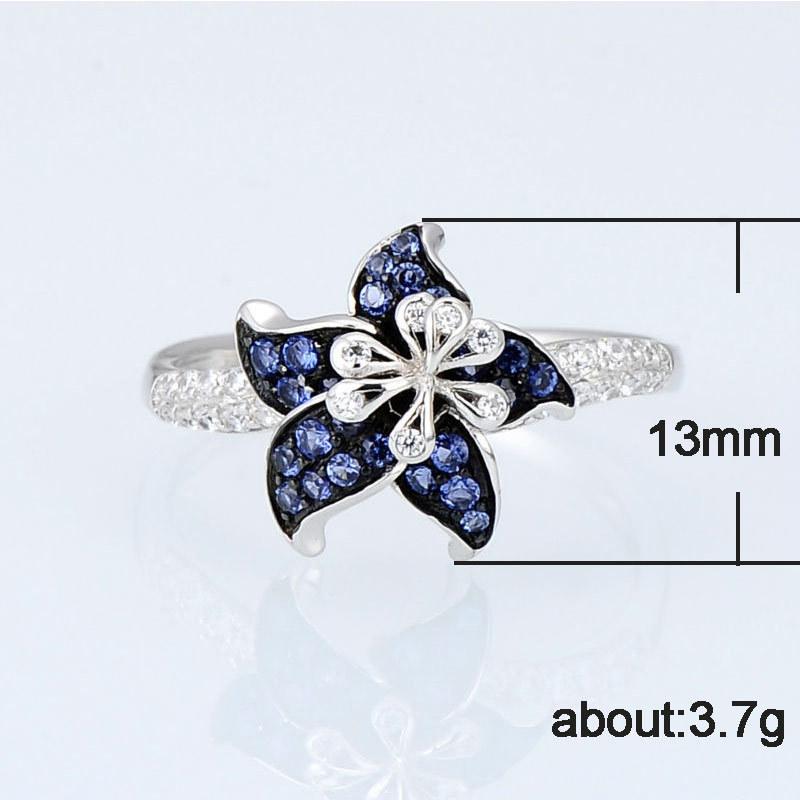 Fashion Trendy Jewelry S925 Rings For Women Cubic Zirconia Charms Bridal Wedding Engagement White Gold Color Ring