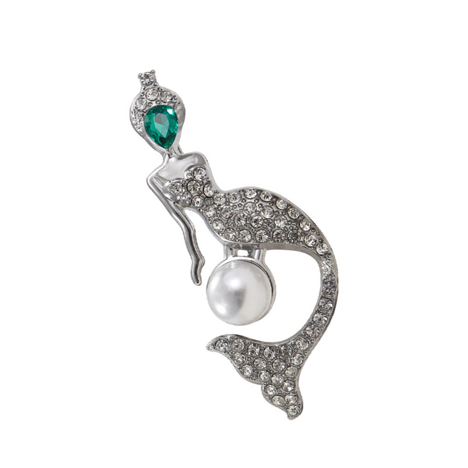 

Модные стразы Русалочки лацкан значок с капающим маслом Контрастный аксессуар для вечеринок Костюмы D