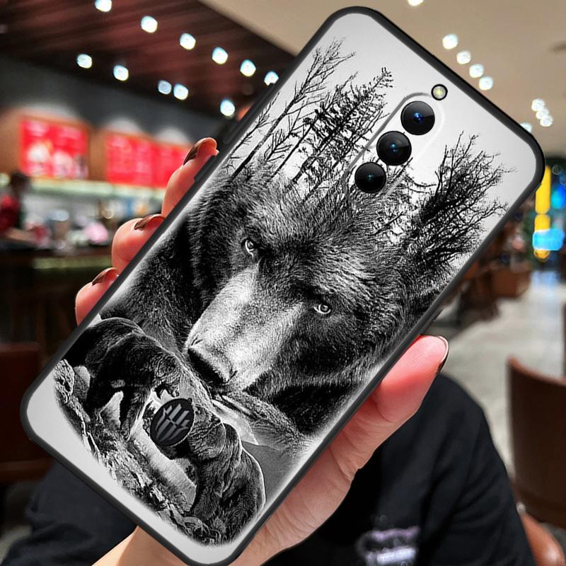 Cute Grizzly Bear Case For ZTE Nubia Red Magic 10S 10 8 9 8S 9S 11 Pro Plus 10 Air 5G 6R 6 7 6S 7S Pro Cover