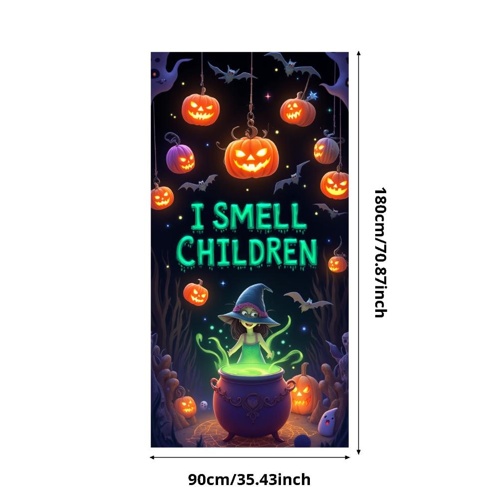 Halloween Banner Kessel Kürbis Banner Halloween Party Banner Farbenfrohes Design für Halloween Party Themenparty