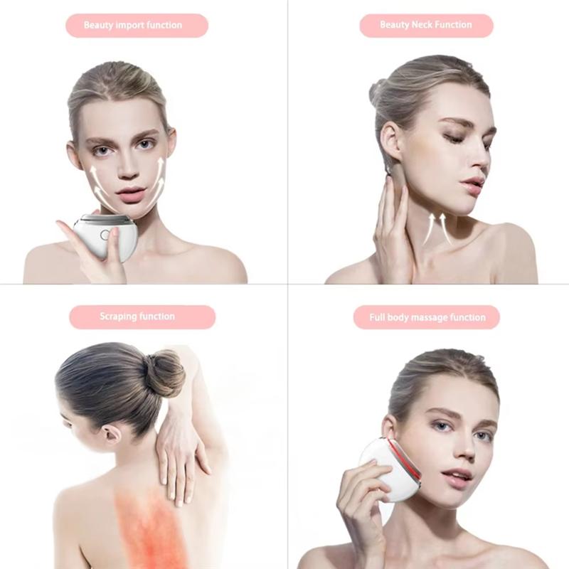 A04V Electric Facial Massager With 3 Levels Of Heating And Anti-Aging, Neck And Face Lifting