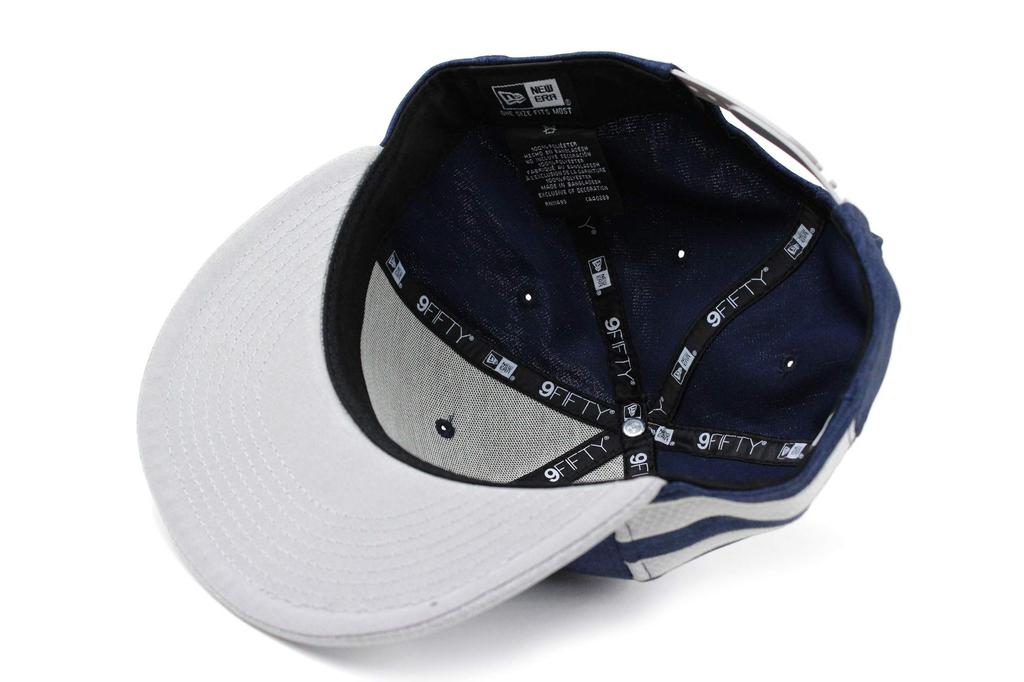 New Era 9FIFTY Heather Stripe Snapback Cap, Navy Shadow Heather/Grey