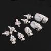 10 pezzi Adesivi glitterati Autoadesivi fai da te Suggerimenti Strass Decalcomanie per nail art 3D Strass Adesivi a corona per donne