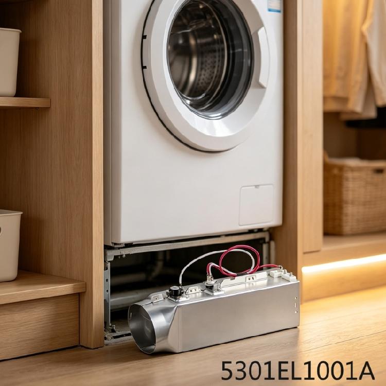 Dryer Repair Heating Assembly 5301EL1001A Replacement with Metal Housing, Terminal Wire Layout and Single Set Coverage for Heater Service