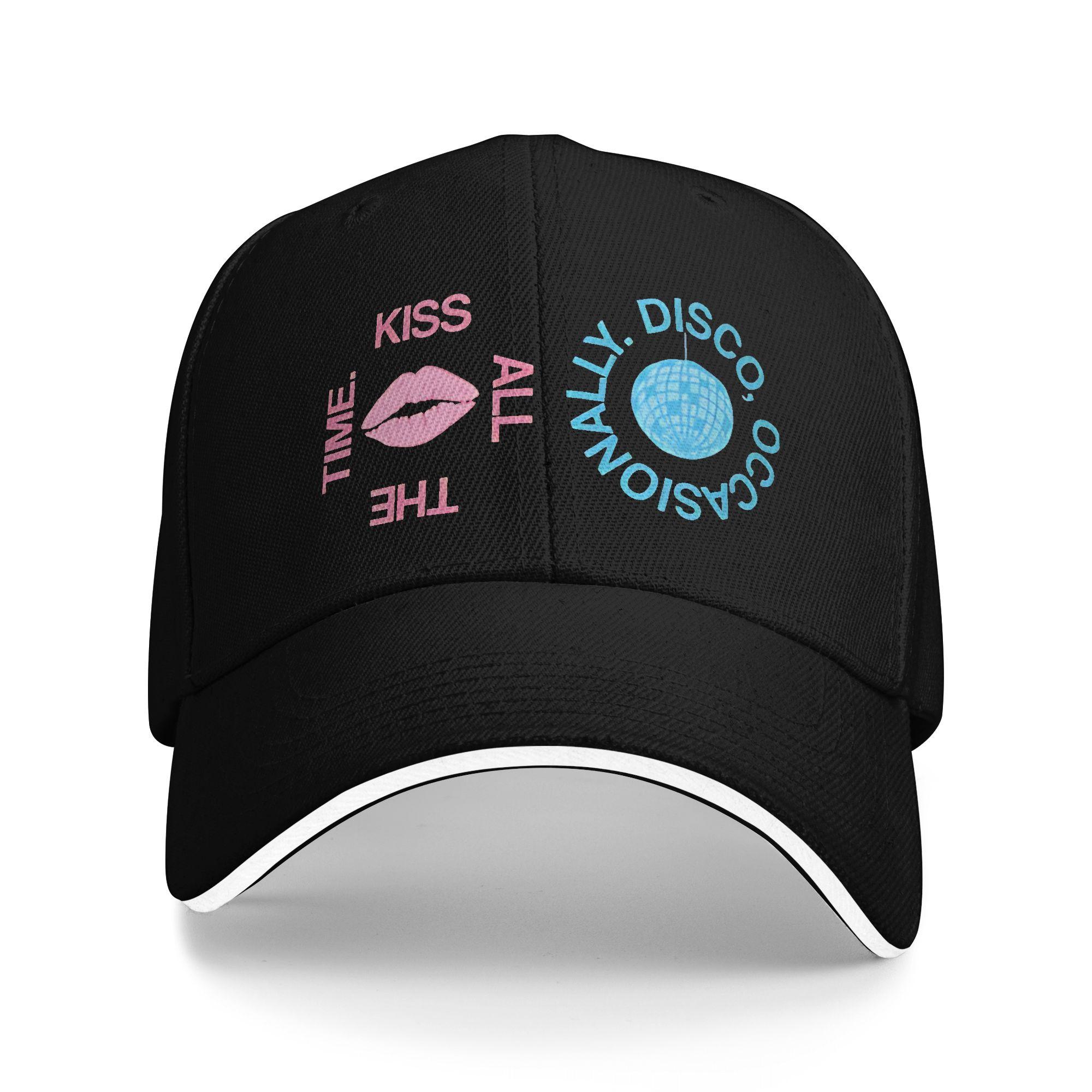 

HHarrys Kiss All The Time SStyles Sun Baseball Cap Spring Men Adult Print Hip Hop Hats Retro Hiking Fishing Baseball Caps One Size
