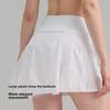 Women's High Waist Quick-Dry Pleated Sports Skirt with Built-In Shorts for Running and Tennis