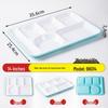Melamine Divided Meal Tray: Food-Grade 4/6 Grid for Fast Food & Buffets